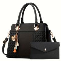 Bolsa de regalo para mamá Nueva Bolsa de mano de lujo ligera y sencilla de gran capacidad Bolsa de mamá con textura bordada Bolso bandolera de un solo hombro Conjunto de varias piezas Regalo de gratitud con letras - details 0
