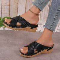 zapatos de zapatilla de tacón de cuña de verano para mujer - details 3