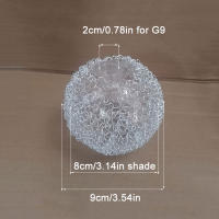 Reemplazo de pantalla de vidrio G9 transparente, globo, alambre de aluminio, Agujero exterior de 20mm, cubierta de bombilla G9 para soporte de enchufe de tornillo de 2cm - details 1