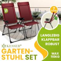 Sillas de Jardín Plegables de Aluminio con Respaldo Alto Ajustable 7 Posiciones, Apoyabrazos Transpirables, Portátiles, Silla de Camping para Jardín y Terraza - details 49