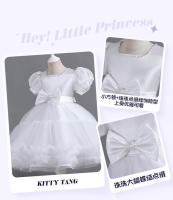 Vestido de noche largo estilo británico para niñas, ideal para espectáculos de princesas y cumpleaños. - details 2