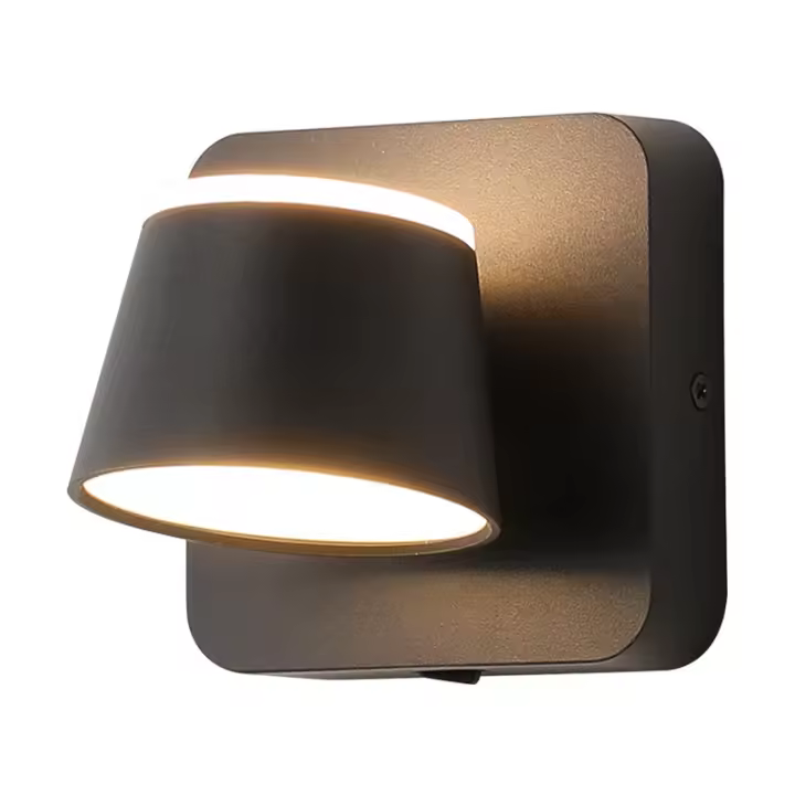 TOMAX Aplique LED ajustable - Lámpara giratoria para dormitorio/alcobesa con interruptor, regulable para sala de estar y dormitorio [1 año de garantía] - 1