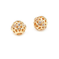 Cuentas de Espaciador de Barril de Brass Dorado de 18K Accesorios de Joyería DIY para Mujeres - details 48