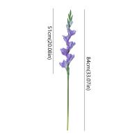 Rama de gladiolo Artificial de 84cm, tacto Real, simulación hecha a mano, flor de gladiolo, arte Floral, flores falsas, decoración de dormitorio - details 0