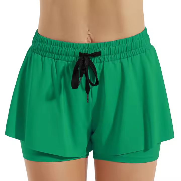 Falda corta deportiva 2 en 1 para mujer, pantalones cortos de Yoga, horquilla lateral, Fitness, correr, tenis, bádminton, falda antiexposición, ropa deportiva para gimnasio - 1