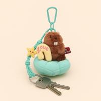 Llavero Kawaii de peluche de marmota, adornos de dibujos animados, muñecos de marmota, colgante para bolso, llavero colgante para coche, regalo para niña - details 3
