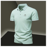 Camisa POLO Para Hombre De Verano Seda De Hielo Secado Rápido Manga Corta Estilo Casual Color Sólido Ajuste Suelto Cuello De Negocios - details 18