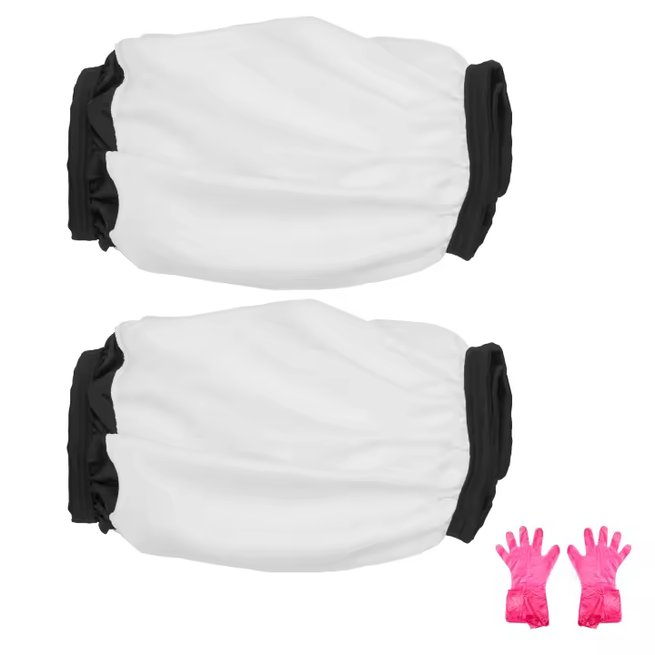 SucceBuy Calcetines de nieve engrosados ​​para neumáticos, cubiertas de neumáticos de fibra de poliéster de alta densidad con correas elásticas, calcetines de tracción antideslizantes para automóviles, SUV, camionetas y camiones (paquete de 2) - 1