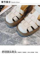 Sandalias Baotou nueva suela gruesa hueca tejida talla 4142 - details 22