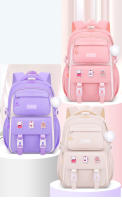 Mochila Escolar para Niñas OKKID Capacidad Grande, Múltiples Bolsillos, Diseño Rosa Lindo - details 2