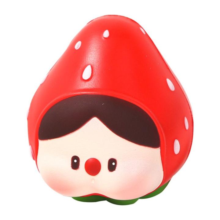 Anboor Jumbo Squishy De Fresa Con Crema – Juguete Antiestrés De Silicona Ultrasuave, Realista, Portátil Y Seguro, Regalo Para Niños Y Adultos