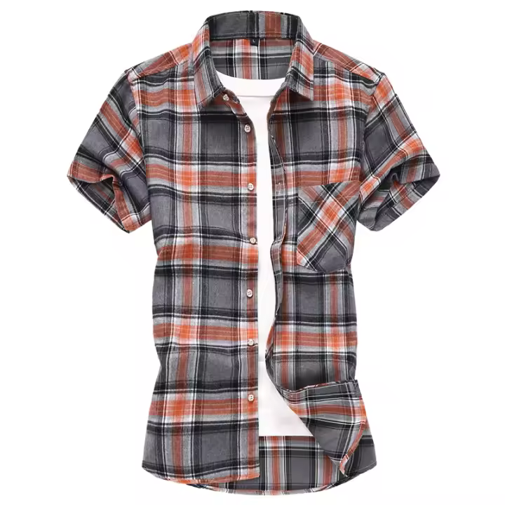 Camisa de Verano Casual para Hombres Cuello Cuadrado, Camisa de Oficina con Estilo, Moda de Piso, Talla 7XL - 1