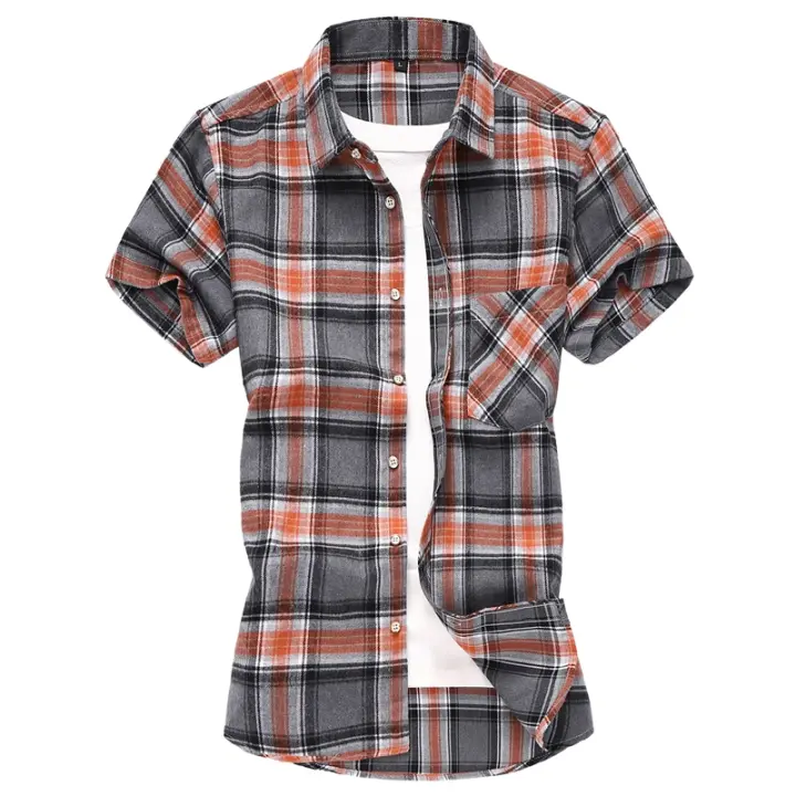 Camisa de Verano Casual para Hombres Cuello Cuadrado, Camisa de Oficina con Estilo, Moda de Piso, Talla 7XL - 1