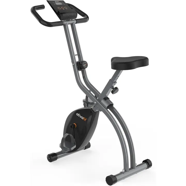 Bicicleta estática plegable 8 niveles de resistencia F-Bike con sensor de frecuencia cardíaca + soporte para teléfono - 1