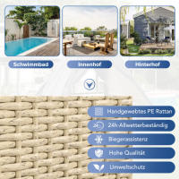 Conjunto de Jardín de Rattan Tenda, Cojines de Asiento, Cortina de Puerta Grisa - details 9