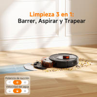 Aspiradora Robótica Inteligente PrettyCare con Función de Fregado, 15000Pa, Navegación LiDAR, Estación de Autovaciado, para Pelo de Mascotas, Pisos Duros y Alfombras - details 3
