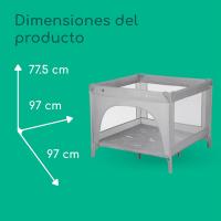 arque para bebé, Cuna de Viaje, Cama Infantil, Espacioso y Bien ventilado con Dimensiones 100 x 100 x 76 cm, Cierre Compacto y Bolsa de Transporte, Color Mineral Grafito - details 14