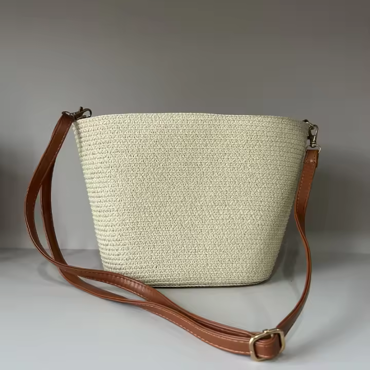 Retro de gran capacidad portátil bolsa de compras nicho tejido debajo del brazo bolsa de playa bolsa de las mujeres 2025 nuevo bolso de hombro bolsa de mano - 1
