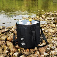 Cubo plegable portátil, contenedor de agua, cuencas de viaje para el hogar - details 6