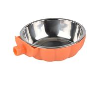 Cuenco de jaula para mascotas de acero inoxidable, diseño colgante, cuencos dispensadores de alimentos para mascotas multiusos, cuenco de alimentación portátil doble para mascotas, agua - details 5