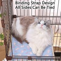 Alfombrilla Universal de seda de hielo con dibujos de perros, alfombrilla plegable impermeable para Gato, alfombrilla refrescante antideslizante, 2 tamaños, caja para perros, cama para dormir en casa - details 2
