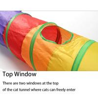 Juguete Interactivo de Entrenamiento para Gatos Túnel Plegable con Accesorio para Mascotas Apto para Cachorros Gatos Perros de Compañía - details 1