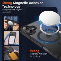 Funda Magnética para iPhone 16, Compatible con MagSafe, Carcasa Protectora Antigolpes, Translúcida Mate Trasera Fina de Silicona - details 1