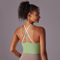 Ropa interior deportiva de realce para mujer, sujetador de Yoga para Fitness, gimnasio, entrenamiento, correr, camiseta sin mang - details 37