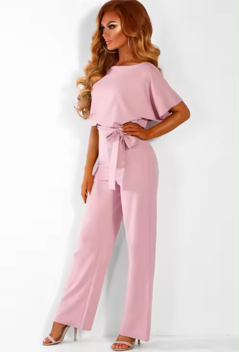 corte de pierna ancha para mujer, pantalones, mono de manga corta con capucha - 1