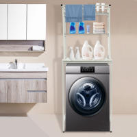 Lavadoras estantes organizador de baño baño balcón baño baño estante superior de inodoro recepción al suelo - details 1
