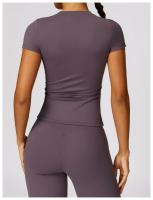 Camiseta Deportiva de Yoga de Nylon Secado Rápido Manga Corta Para Fitness al Aire Libre - details 20
