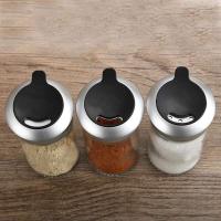 Tarros de condimentos, condimentos de pimienta en polvo, botellas, tapas giratorias, recipientes de almacenamiento para condimentos de azúcar y sal, utensilios de cocina - details 7