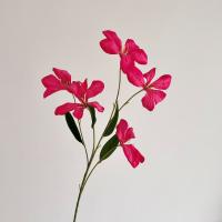 Nueva flor de orquídea Artificial de seda DIY 75cm flor de simulación colores vivos flores falsas rama centro de mesa de boda - details 7