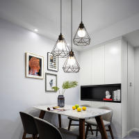 Lámpara Colgante Con 3 Cabezales Negra Industrial GOECO,  E27 Sin Bombilla, Iluminación Interior para Sala de estar, Dormitorio, Comedor, Metal, 145*43*43 CM - details 4