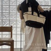 Ins Mommy-bandolera informal grande para madre y pañal, bolso de lona para mamá al aire libre, paquete de maternidad - details 5