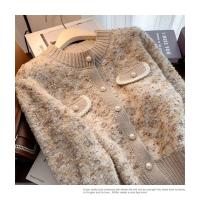 Chaqueta tipo suéter de estilo francés para mujer, cárdigan de punto súper hermoso grueso y de alta gama para otoño e invierno - details 12