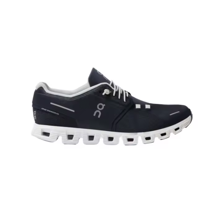 Zapatillas Running Cloud 5 Azul Marino con Suela Blanca - 1