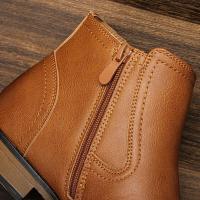 Botas para hombres Botas de cuero cómodas de tobillo de marca de moda para hombres - details 13