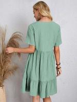 Pantalón corto informal holgado de manga con volantes de verano, minifalda ligera y elegante para fiestas en la playa 2024 - details 11