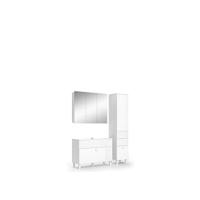 Armario con Espejo para baño Sola, Blanco, 100 x 79,8 cm con 3 Puertas - details 19