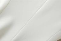 Top corto ajustado con cuello en V Blusa blanca de una pieza para mujeres - details 9