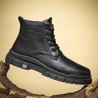Botas Martin Vintage para otoño e invierno, botas altas de cuero para hombre, tendencia de moda, estilo informal de motocicleta, color negro - details 13