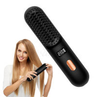 Alisador de pelo inalámbrico recargable Mini alisador de pelo Rollo de iones negativos Alisado de doble propósito Alisado de cabello rizado Multifunción - details 12