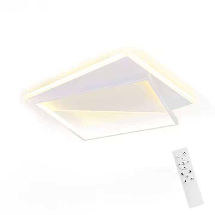 CBJKTX Luz de techo LED moderna de 40W, lámparas para sala de estar y dormitorio, regulables con Control remoto, lámpara de cocina de diseño blanco para pasillo - 1