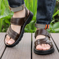Zapatillas de hombre nuevas de verano con suela suave para papás de mediana edad y mayores, sandalias de playa de doble propósito para hombre - details 5