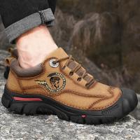 Zapatos De Senderismo Para Acampar Al Aire Libre, Zapatillas Deportivas De Cuero Genuino Para Hombre, Zapatos Informales De Viaje Para Hombre, Calzado Para Caminar Y Escalar - details 16