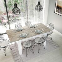 Mesa de Comedor Extensible de Madera Blanca Estilo Canadiense 140 a 190cm Ancho 90 Altura 78 - details 52