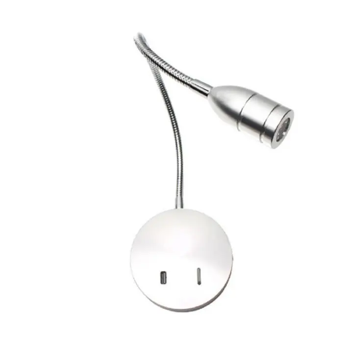 Candelabros de pared de base grande D10cm, luz LED de lectura de cabecera, USB, lámpara de pared de sala de estar, lámpara de pared de pasillo con interruptor - 1