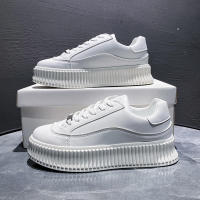 Con suelas gruesas y crecientes, zapatos blancos pequeños 2025 nuevo estilo Muffin zapatos casuales, zapatos de mujer. - details 2