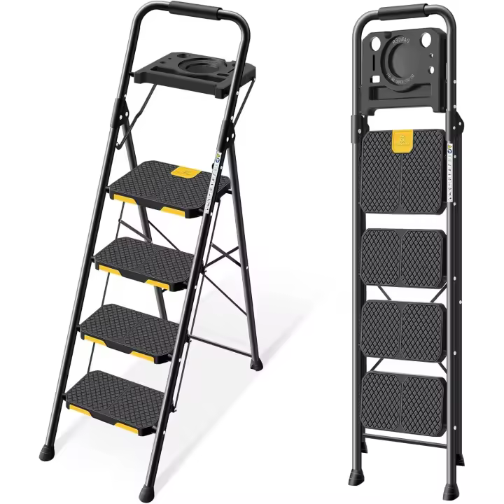 Escalera Doméstica con Bloqueo de Seguridad Carga hasta 360 kg Paso Antideslizante - 1